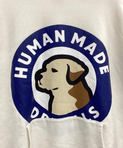 HUMAN MADE（ヒューマンメイド）HUMAN MADE (ヒューマンメイド) プルオーバーパーカー ホワイト×ブルー サイズ:XXLの古着・服飾アイテム