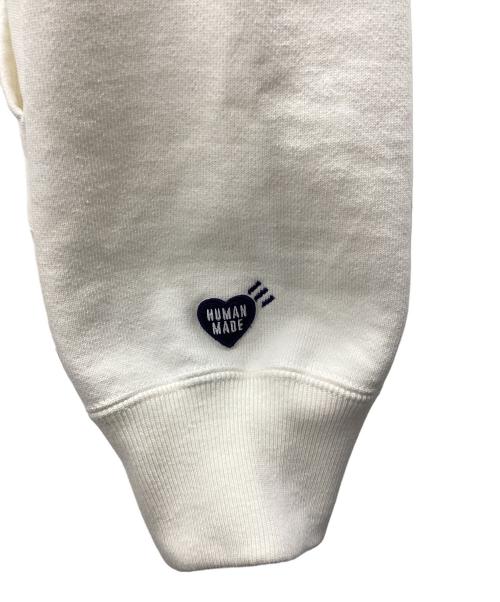 HUMAN MADE（ヒューマンメイド）HUMAN MADE (ヒューマンメイド) プルオーバーパーカー ホワイト×ブルー サイズ:XXLの古着・服飾アイテム