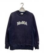 Champion REVERSE WEAVE×MoMAチャンピオン リバース ウィーブ×モマ）の古着「スウェット」｜ネイビー