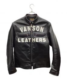 VANSON（バンソン）の古着「40周年記念シングルライダース」｜ブラック