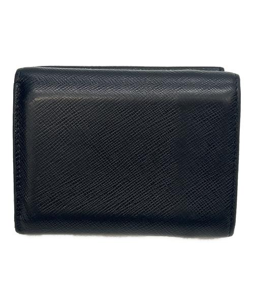 PRADA（プラダ）PRADA (プラダ) 3つ折り財布 ブラックの古着・服飾アイテム