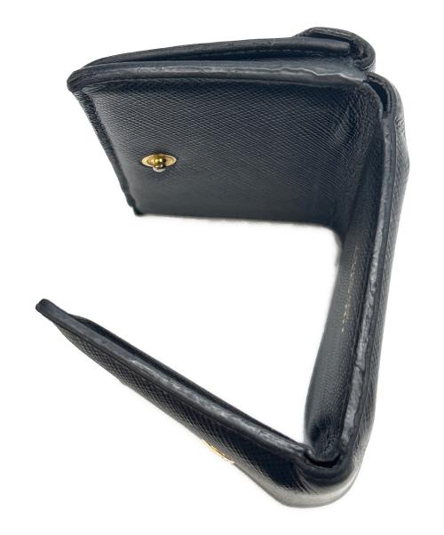 PRADA（プラダ）PRADA (プラダ) 3つ折り財布 ブラックの古着・服飾アイテム