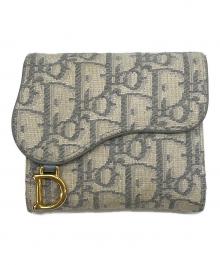 Christian Dior（クリスチャン ディオール）の古着「ロータスウォレット」｜ベージュ×グレー