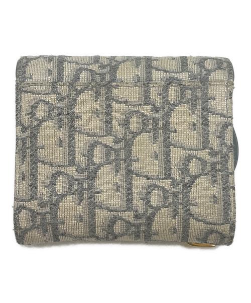 Christian Dior（クリスチャン ディオール）Christian Dior (クリスチャン ディオール) ロータスウォレット ベージュ×グレーの古着・服飾アイテム