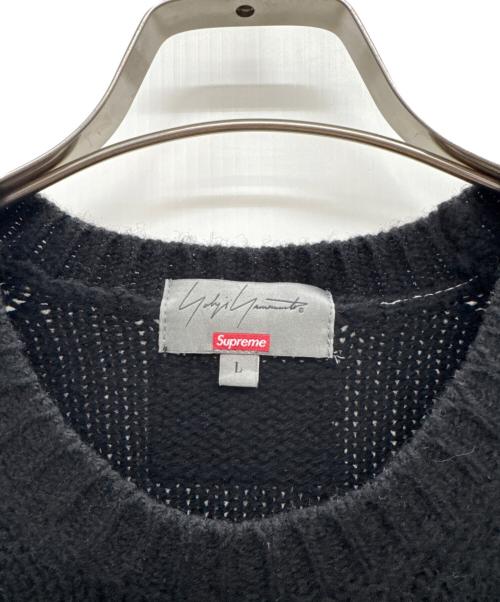 YOHJI YAMAMOTO（ヨウジヤマモト）YOHJI YAMAMOTO (ヨウジヤマモト) SUPREME (シュプリーム) 厚手ニット ブラック サイズ:Lの古着・服飾アイテム