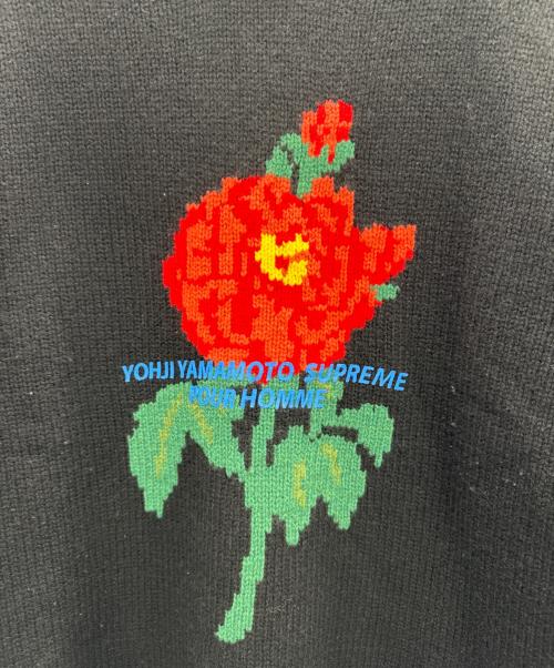YOHJI YAMAMOTO（ヨウジヤマモト）YOHJI YAMAMOTO (ヨウジヤマモト) SUPREME (シュプリーム) 厚手ニット ブラック サイズ:Lの古着・服飾アイテム