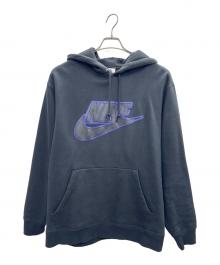 SUPREME×NIKE（シュプリーム×ナイキ）の古着「Leather Applique Hooded Sweatshirt」｜ブラック