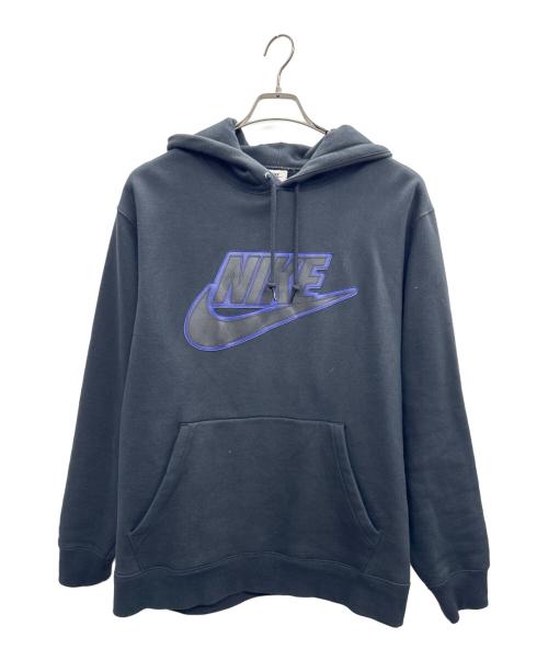 SUPREME（シュプリーム）SUPREME (シュプリーム) NIKE (ナイキ) Leather Applique Hooded Sweatshirt ブラック サイズ:Lの古着・服飾アイテム