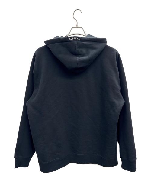 SUPREME（シュプリーム）SUPREME (シュプリーム) NIKE (ナイキ) Leather Applique Hooded Sweatshirt ブラック サイズ:Lの古着・服飾アイテム