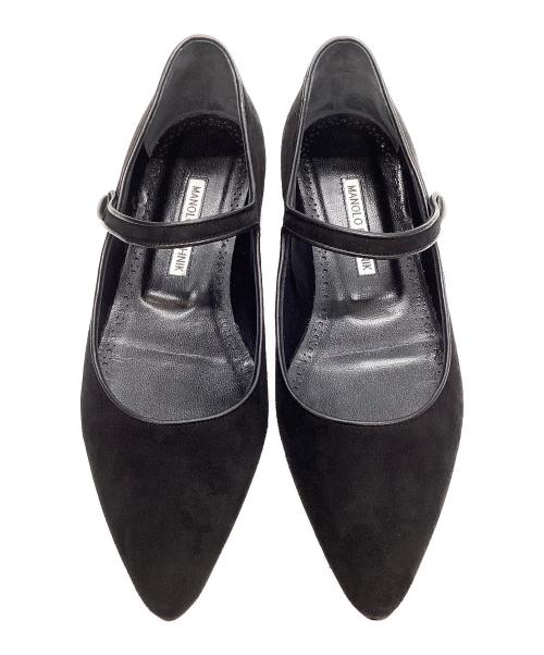 Manolo Blahnik（マノロブラニク）Manolo Blahnik (マノロブラニク) KULOGLU パンプス メリージェーン ブラック サイズ:37 1/2の古着・服飾アイテム