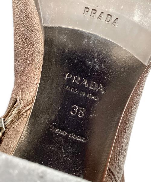PRADA（プラダ）PRADA (プラダ) ロングブーツ ブラウン サイズ:38の古着・服飾アイテム