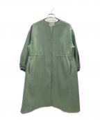 BEARDSLEYビアズリー）の古着「ノーカラーコート」｜グリーン