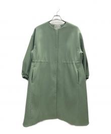 BEARDSLEY（ビアズリー）の古着「ノーカラーコート」｜グリーン