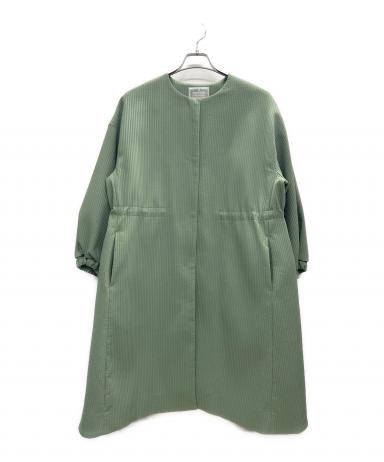 中古・古着通販】BEARDSLEY (ビアズリー) ノーカラーコート グリーン