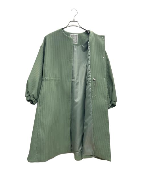 BEARDSLEY（ビアズリー）BEARDSLEY (ビアズリー) ノーカラーコート グリーン サイズ:Freeの古着・服飾アイテム