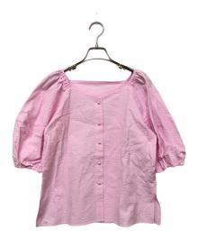 Adam et Rope（アダム エ ロペ）の古着「半袖ブラウス」｜ピンク