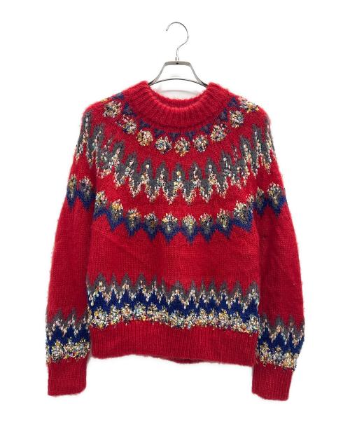 Coohem（コーヘン）Coohem (コーヘン) ニットプルオーバー レッド サイズ:Sの古着・服飾アイテム