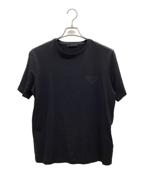 PRADA（プラダ）PRADA (プラダ) トライアングルロゴプリントカットソー ブラック サイズ:Lの古着・服飾アイテム