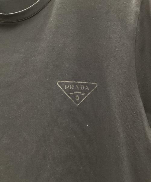 PRADA（プラダ）PRADA (プラダ) トライアングルロゴプリントカットソー ブラック サイズ:Lの古着・服飾アイテム