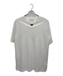 PRADA（プラダ）の古着「トライアングルロゴプレートカットソー」｜ホワイト