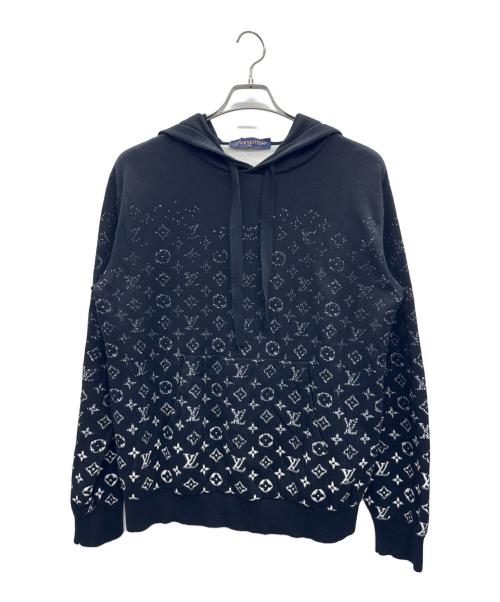LOUIS VUITTON（ルイ ヴィトン）LOUIS VUITTON (ルイ ヴィトン) モノグラムグラディエントフーディ ブラック×ホワイト サイズ:Mの古着・服飾アイテム