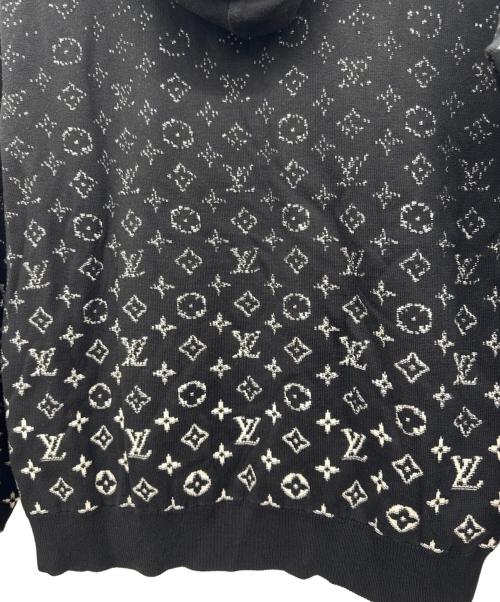 LOUIS VUITTON（ルイ ヴィトン）LOUIS VUITTON (ルイ ヴィトン) モノグラムグラディエントフーディ ブラック×ホワイト サイズ:Mの古着・服飾アイテム