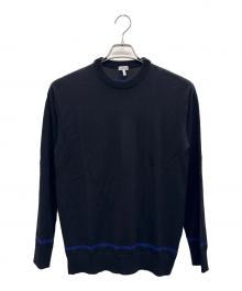 LOEWE（ロエベ）の古着「アナグラム刺繍ウールニット」｜ブラック×パープル