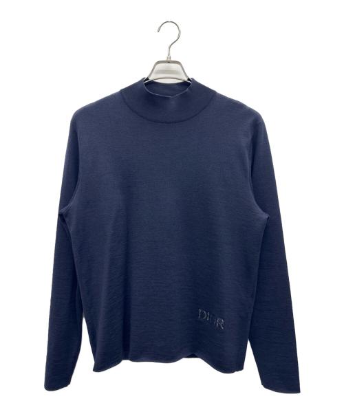 Christian Dior（クリスチャン ディオール）Christian Dior (クリスチャン ディオール) モックネックニット ネイビー サイズ:Lの古着・服飾アイテム
