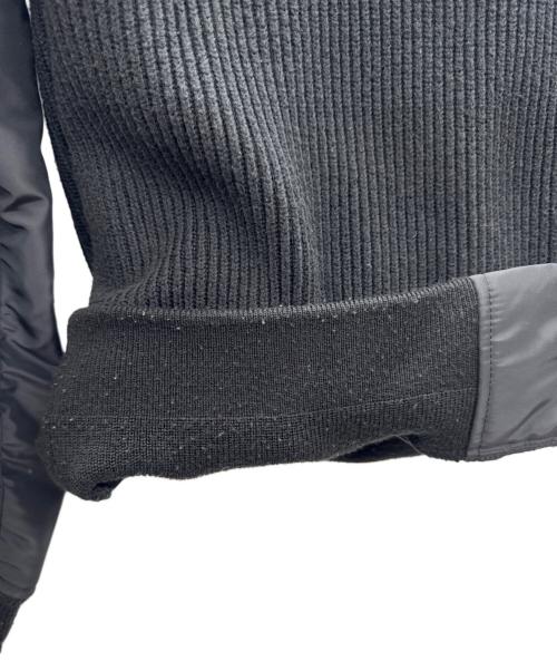 sacai（サカイ）sacai (サカイ) ナイロンツイル ドッキングニット ブラック サイズ:1の古着・服飾アイテム