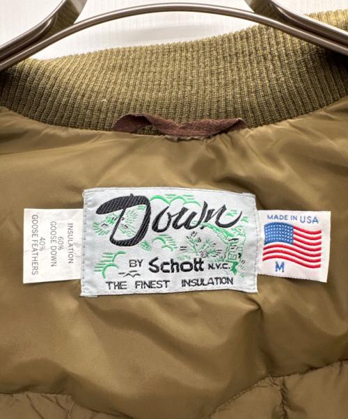 Schott（ショット）Schott (ショット) キルティングダウンブルゾン ブラウン サイズ:Mの古着・服飾アイテム