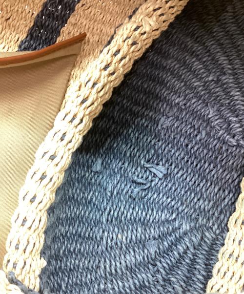 RALPH LAUREN（ラルフローレン）RALPH LAUREN (ラルフローレン) トートバッグ ベージュ×ブルーの古着・服飾アイテム
