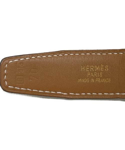 HERMES（エルメス）HERMES (エルメス) レザーベルト コンスタンスミニ ホワイト サイズ:70の古着・服飾アイテム