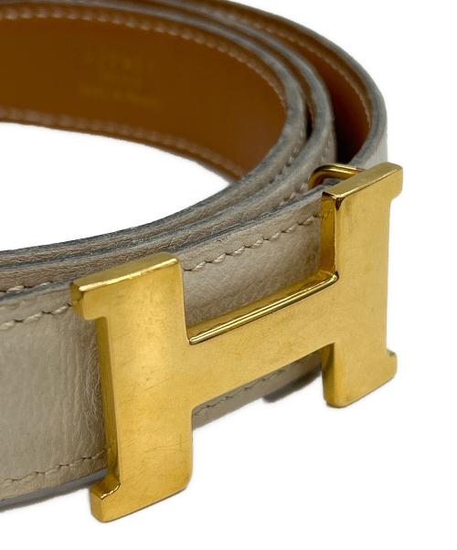 HERMES（エルメス）HERMES (エルメス) レザーベルト コンスタンスミニ ホワイト サイズ:70の古着・服飾アイテム