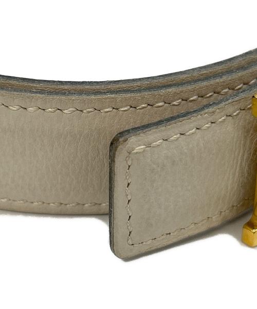 HERMES（エルメス）HERMES (エルメス) レザーベルト コンスタンスミニ ホワイト サイズ:70の古着・服飾アイテム