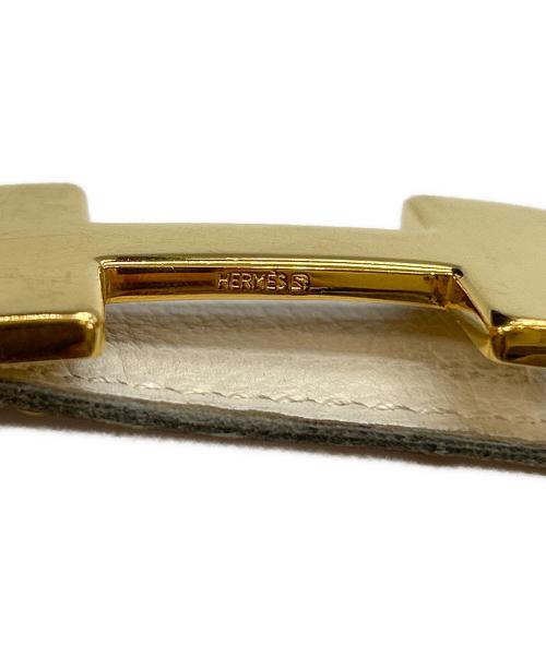 HERMES（エルメス）HERMES (エルメス) レザーベルト コンスタンスミニ ホワイト サイズ:70の古着・服飾アイテム