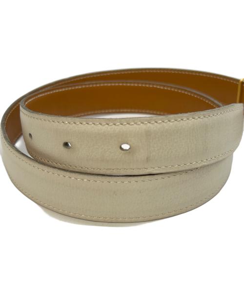 HERMES（エルメス）HERMES (エルメス) レザーベルト コンスタンスミニ ホワイト サイズ:70の古着・服飾アイテム