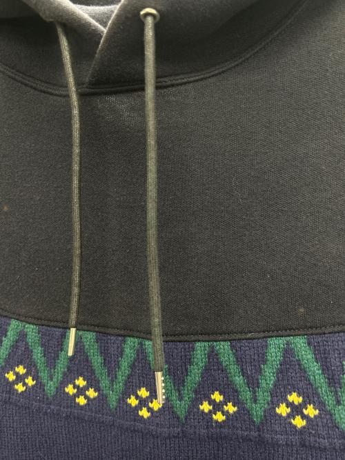 sacai（サカイ）sacai (サカイ) sacai(サカイ) ニットパーカー ネイビー サイズ:1の古着・服飾アイテム