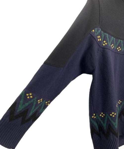 sacai（サカイ）sacai (サカイ) sacai(サカイ) ニットパーカー ネイビー サイズ:1の古着・服飾アイテム