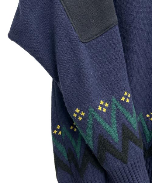 sacai（サカイ）sacai (サカイ) sacai(サカイ) ニットパーカー ネイビー サイズ:1の古着・服飾アイテム