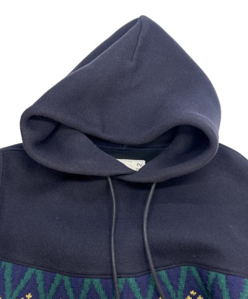 sacai（サカイ）sacai (サカイ) sacai(サカイ) ニットパーカー ネイビー サイズ:1の古着・服飾アイテム