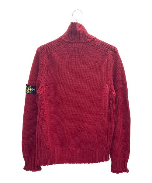 STONE ISLAND（ストーンアイランド）STONE ISLAND (ストーンアイランド) ハーフジップニット レッド サイズ:Lの古着・服飾アイテム