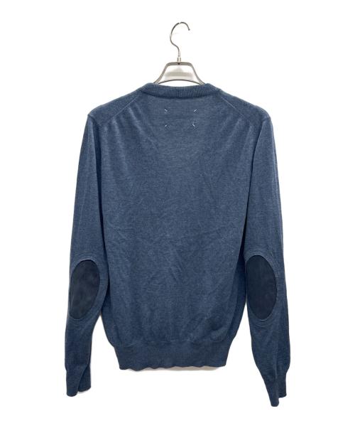 Maison Margiela（メゾンマルジェラ）Maison Margiela (メゾンマルジェラ) Builted In Flocking Sleeve Knit Cardigan ネイビー サイズ:Mの古着・服飾アイテム