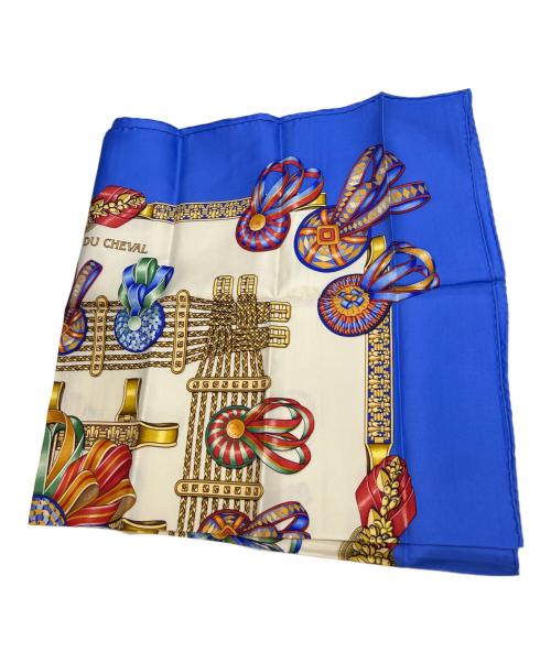 HERMES（エルメス）HERMES (エルメス) スカーフ カレ90  ブルーの古着・服飾アイテム