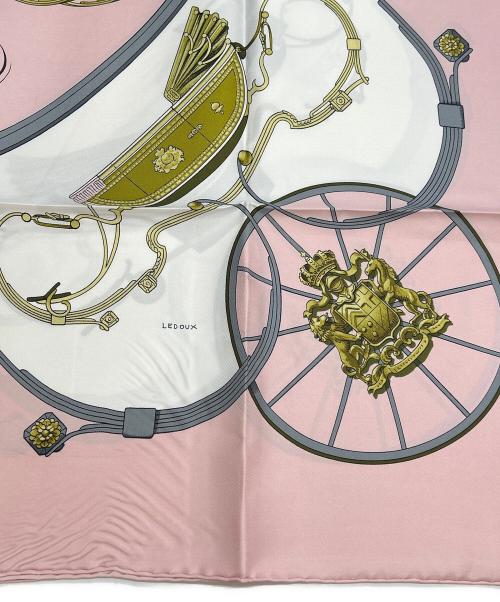 HERMES（エルメス）HERMES (エルメス) スカーフ カレ90 ピンクの古着・服飾アイテム