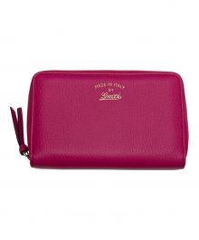 GUCCI（グッチ）の古着「ラウンドジップウォレット」｜ピンク