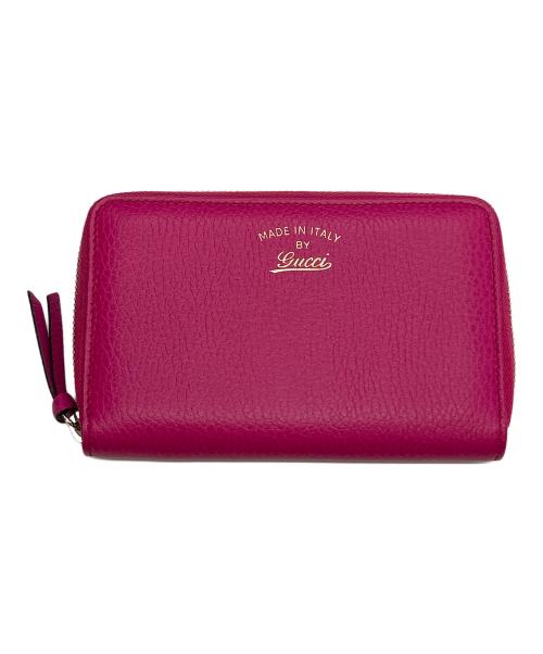 GUCCI（グッチ）GUCCI (グッチ) ラウンドジップウォレット ピンクの古着・服飾アイテム