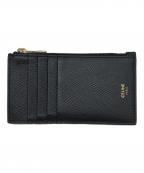 CELINEセリーヌ）の古着「フラグメントケース ジップ付きコンパクト カードホルダー」｜ブラック