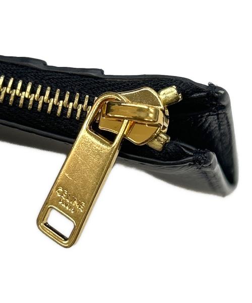 CELINE（セリーヌ）CELINE (セリーヌ) フラグメントケース ジップ付きコンパクト カードホルダー ブラックの古着・服飾アイテム