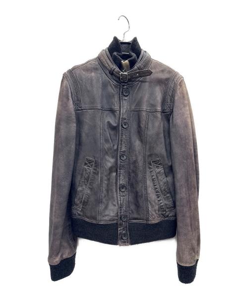 DOLCE & GABBANA（ドルチェ＆ガッバーナ）DOLCE & GABBANA (ドルチェ＆ガッバーナ) レザージャケット ブラック サイズ:44の古着・服飾アイテム