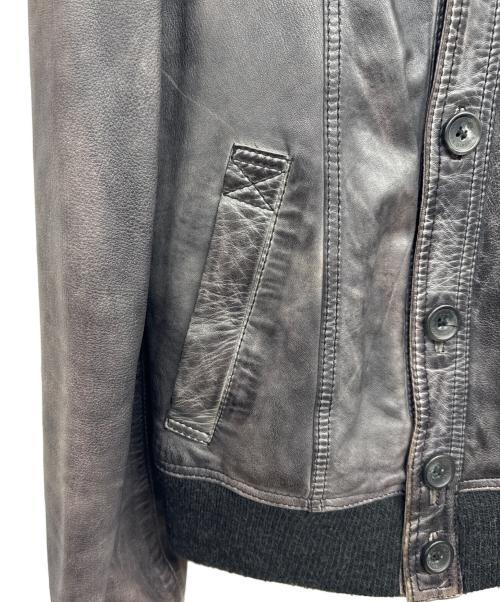 DOLCE & GABBANA（ドルチェ＆ガッバーナ）DOLCE & GABBANA (ドルチェ＆ガッバーナ) レザージャケット ブラック サイズ:44の古着・服飾アイテム